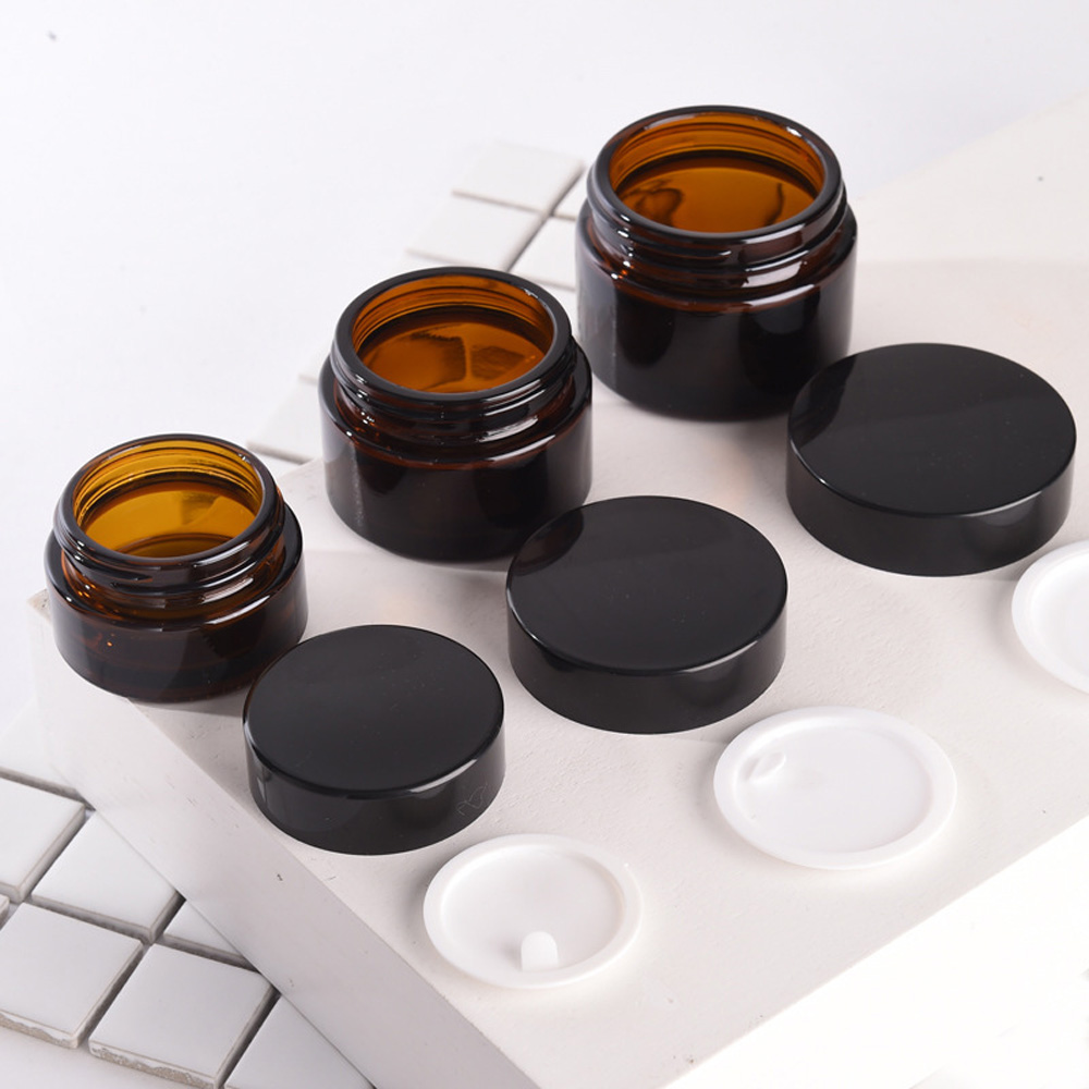 Amber Jar Candle - 100ml&250ml brown&amber round shape glass candle