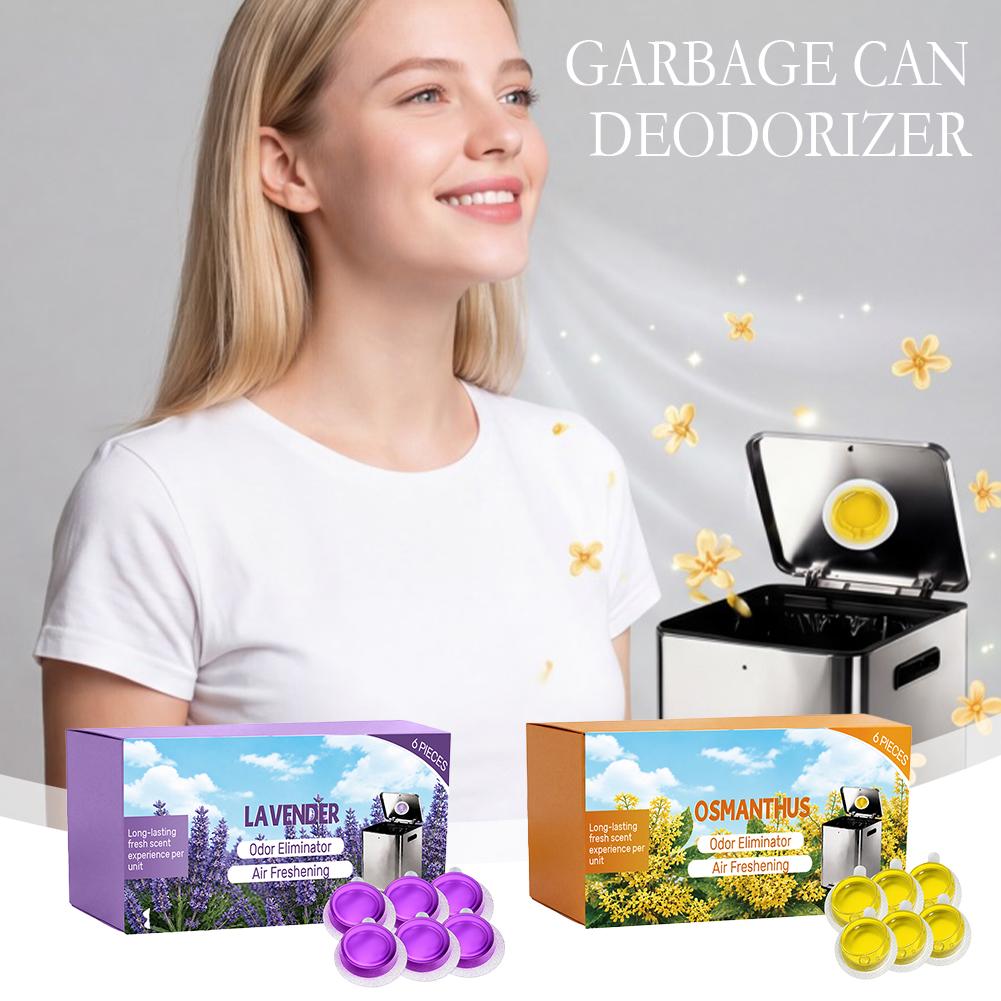 Gel Air Freshener - 6Packs Trash Can Deodorizer Lavender/Citrus Scent