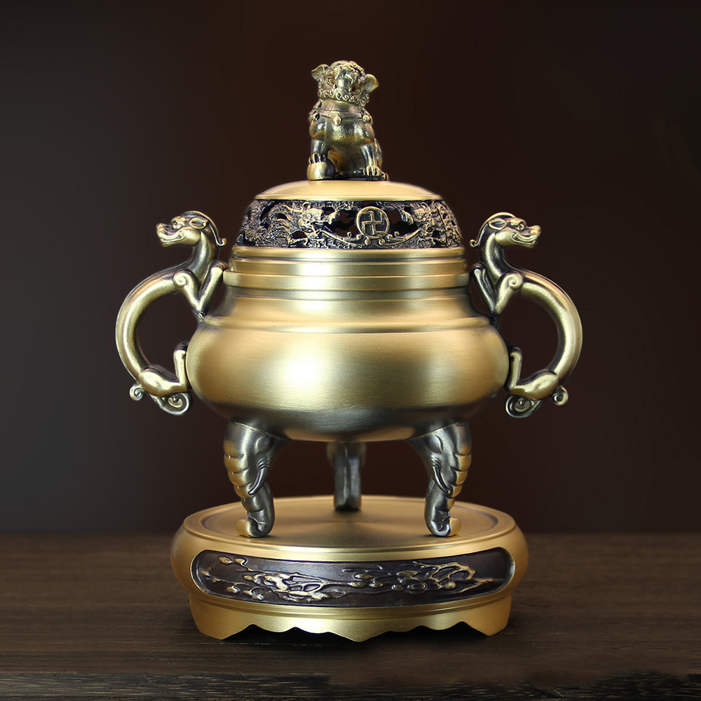 Home Fragrance Incense - New Copper Elephant Foot Dragon-phoenix Incense