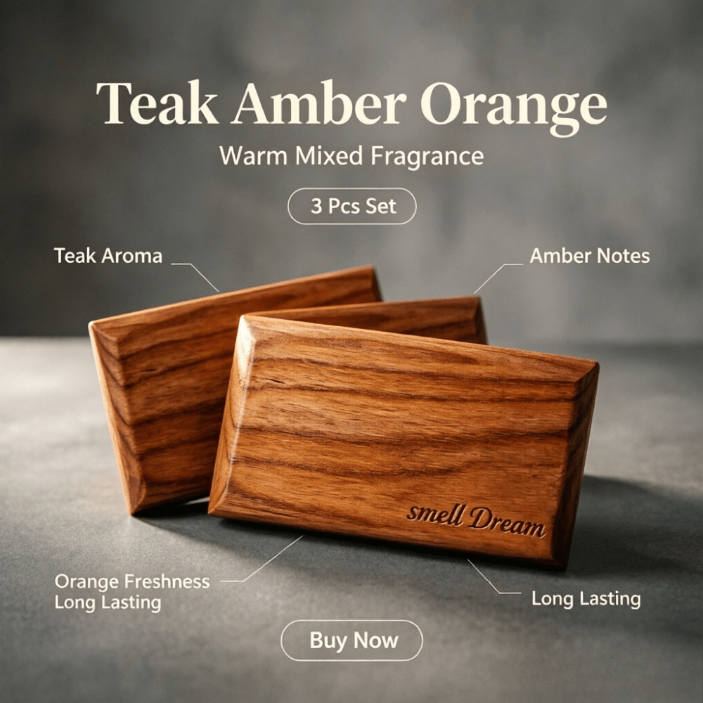 Home Fragrance Long Lasting - Car Air Freshener Teak Amber Orange