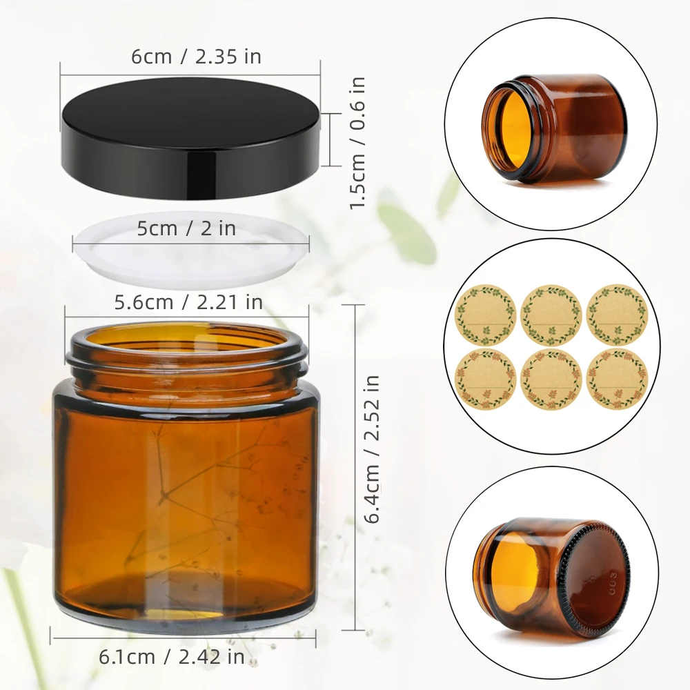 Glass Candle Jars, 4oz Amber R - đánh giá và giá Amber Jar Candle