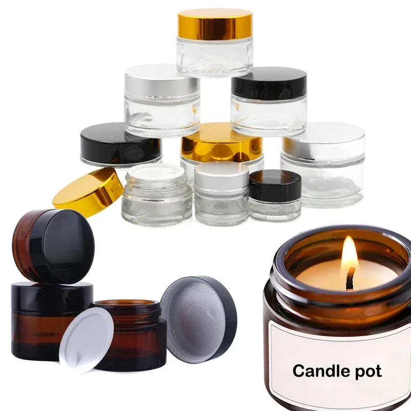 5Pcs 5g-100g Mini Amber Round  - đánh giá và giá Amber Jar Candle