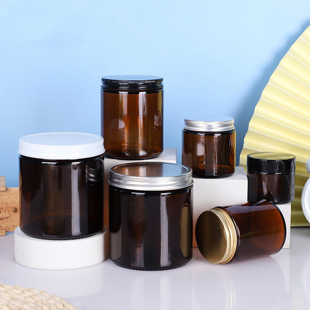 250ml brown&amber round shape  - đánh giá và giá Amber Jar Candle