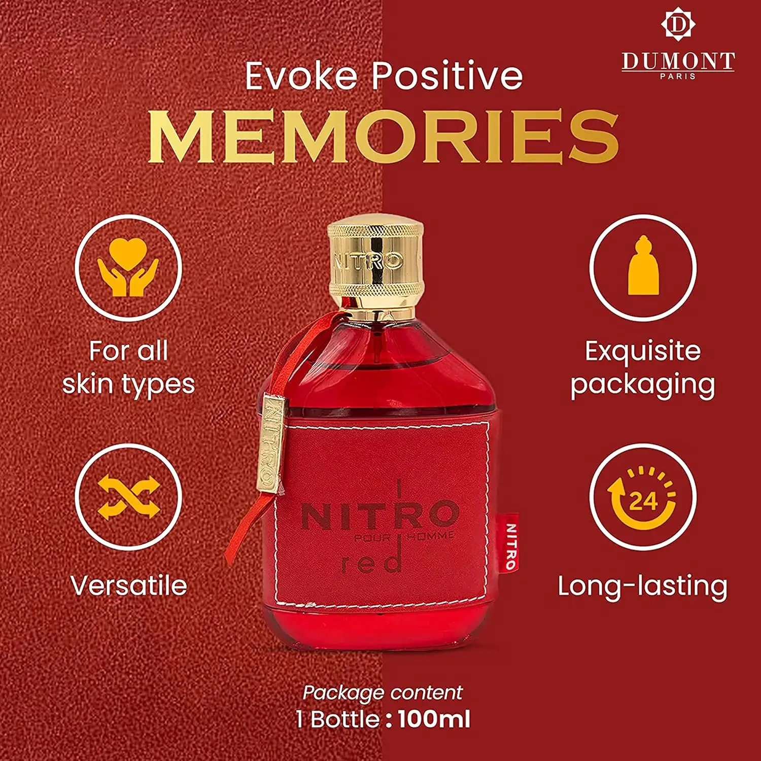 Dumont Nitro Red Intense 100ml - đánh giá và giá Home Fragrance Red Wine
