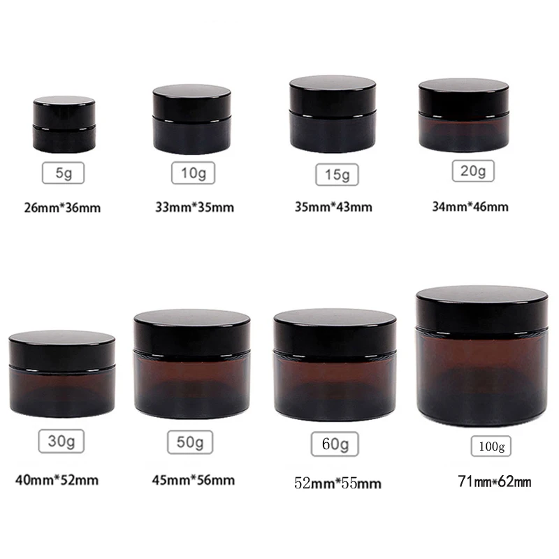 5Pcs 5g-100g Amber Empty Glass - đánh giá và giá Amber Jar Candle