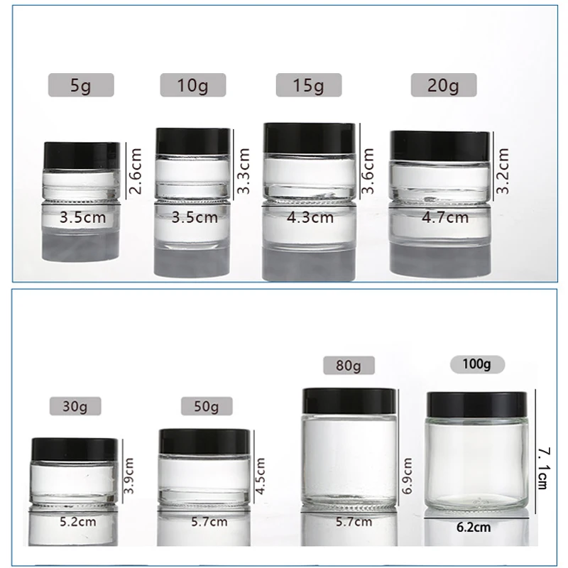 5Pcs 5g-100g Amber Empty Glass - đánh giá và giá Amber Jar Candle