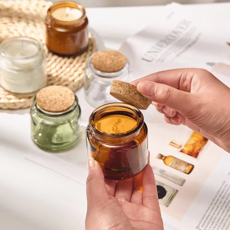 60pcs DIY Candle Glass Cups wi - đánh giá và giá Amber Jar Candle