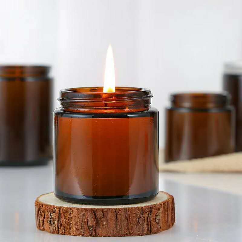 6pc 100/250ml Amber Glass Cand - đánh giá và giá Amber Jar Candle