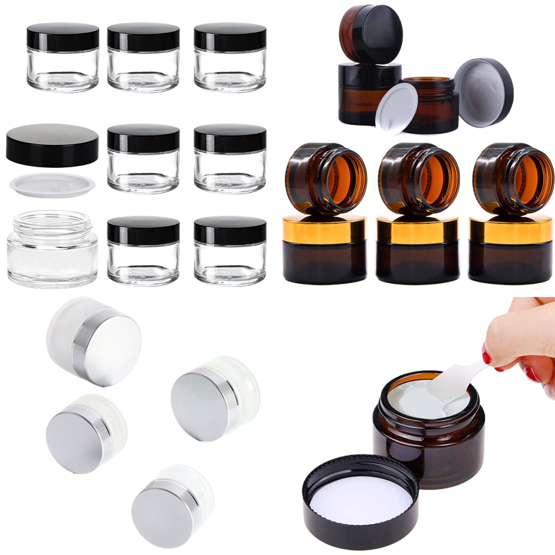 5Pcs 5g-100g Mini Amber Round  - đánh giá và giá Amber Jar Candle